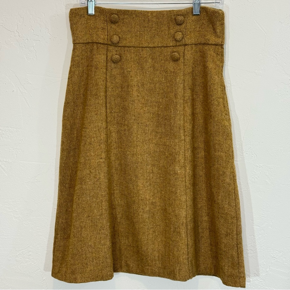 Modcloth Brown Button-Front Skirt